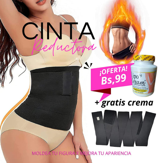 Cinta Reductora + crema Lipocream SUPER COMBO