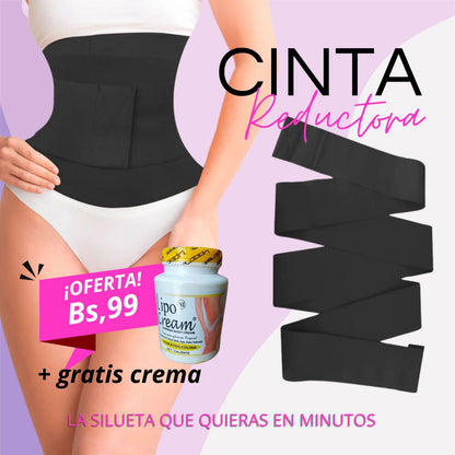 Cinta Reductora + crema Lipocream SUPER COMBO
